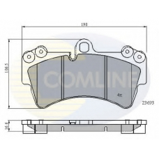 CBP01315 COMLINE Комплект тормозных колодок, дисковый тормоз