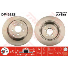 DF4955S TRW Тормозной диск