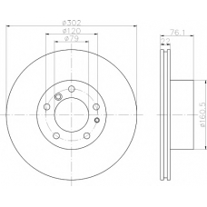 8DD 355 101-711 HELLA PAGID Тормозной диск