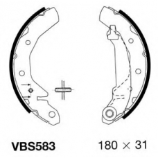 VBS583 MOTAQUIP Комплект тормозных колодок