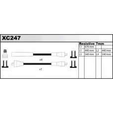 XC247 QUINTON HAZELL Ккомплект проводов зажигания