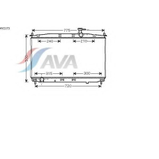 HY2173 AVA Радиатор, охлаждение двигателя