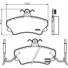 8DB 355 019-171 HELLA PAGID Комплект тормозных колодок, дисковый тормоз