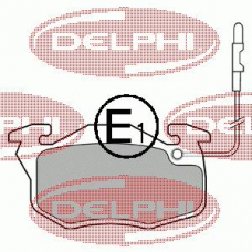 LP696 DELPHI Комплект тормозных колодок, дисковый тормоз