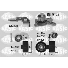 3906075 SASIC Водяной насос + комплект зубчатого ремня