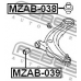 MZAB-038 FEBEST Подвеска, рычаг независимой подвески колеса