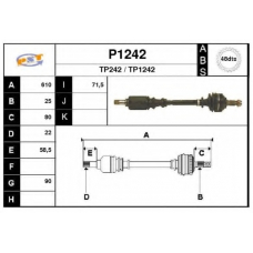 P1242 SNRA Приводной вал