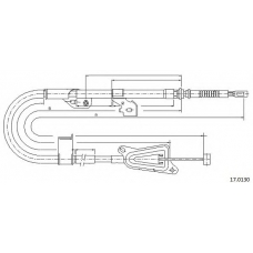 17.0130 CABOR Трос, стояночная тормозная система