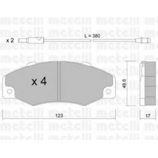 22-0096-0 METELLI Комплект тормозных колодок, дисковый тормоз