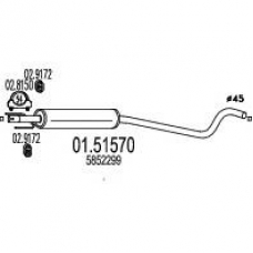 01.51570 MTS Средний глушитель выхлопных газов