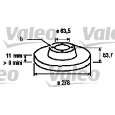 186844 VALEO Тормозной диск