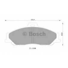 0 986 505 681 BOSCH Комплект тормозных колодок, дисковый тормоз