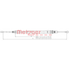 10.4612 METZGER Трос, стояночная тормозная система