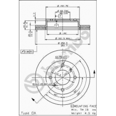 09.5281.10 BREMBO Тормозной диск