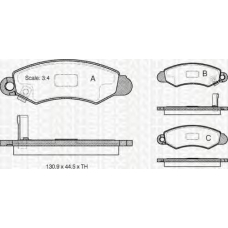 8110 69008 TRIDON Brake pads - front