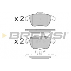 BP3330 BREMSI Комплект тормозных колодок, дисковый тормоз