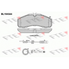 BL1945A4 FTE Комплект тормозных колодок, дисковый тормоз