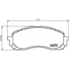 8DB 355 012-451 HELLA Комплект тормозных колодок, дисковый тормоз