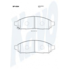 BP-6594 KAVO PARTS Комплект тормозных колодок, дисковый тормоз