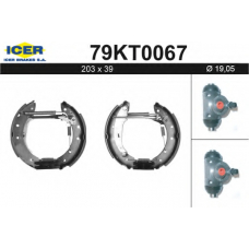 79KT0067 ICER Комплект тормозных колодок