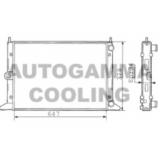 100360 AUTOGAMMA Радиатор, охлаждение двигателя