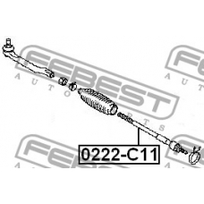 0222-C11 FEBEST Осевой шарнир, рулевая тяга