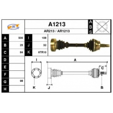 A1213 SNRA Приводной вал