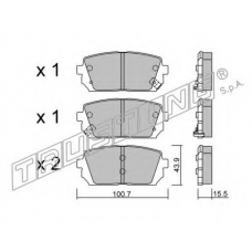 800.0 TRUSTING Комплект тормозных колодок, дисковый тормоз