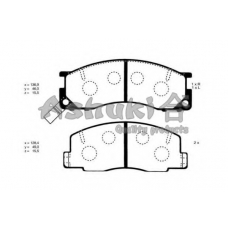 T112-43J ASHUKI Комплект тормозных колодок, дисковый тормоз