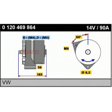 0 120 469 864 BOSCH Генератор