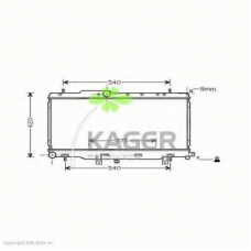 31-1041 KAGER Радиатор, охлаждение двигателя