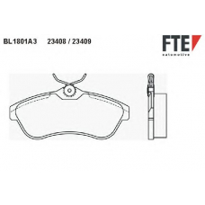 BL1801A3 FTE Комплект тормозных колодок, дисковый тормоз