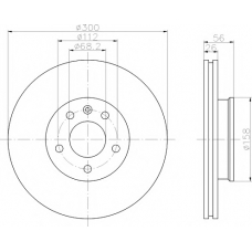 8DD 355 108-071 HELLA PAGID Тормозной диск