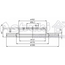 H037-50 ASHUKI Тормозной диск