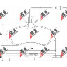 37016 OE ABS Комплект тормозных колодок, дисковый тормоз