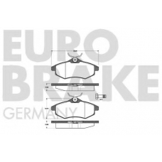 5502221950 EUROBRAKE Комплект тормозных колодок, дисковый тормоз