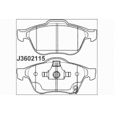 J3602115 NIPPARTS Комплект тормозных колодок, дисковый тормоз
