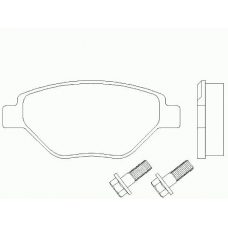 P 68 031 BREMBO Комплект тормозных колодок, дисковый тормоз