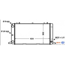 8MK 376 766-151 HELLA Радиатор, охлаждение двигателя