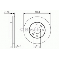 0 986 479 R66 BOSCH Тормозной диск