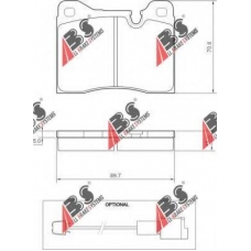 36386 ABS Комплект тормозных колодок, дисковый тормоз