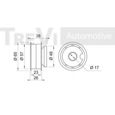 SK926090 SK Паразитный / ведущий ролик, зубчатый ремень