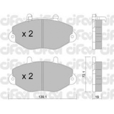 822-195-1 CIFAM Комплект тормозных колодок, дисковый тормоз