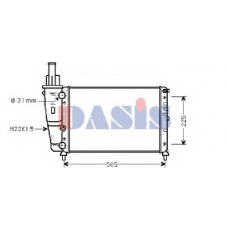 080520N AKS DASIS Радиатор, охлаждение двигателя
