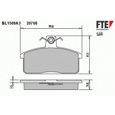 BL1508A3 FTE Комплект тормозных колодок, дисковый тормоз