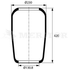 MLF8084 MERITOR Кожух пневматической рессоры