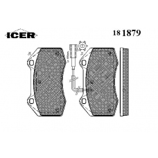 181879 ICER Комплект тормозных колодок, дисковый тормоз