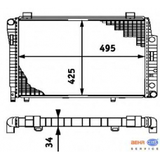 8MK 376 714-551 HELLA Радиатор, охлаждение двигателя