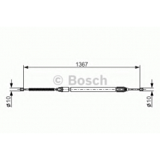 1 987 477 640 BOSCH Трос, стояночная тормозная система