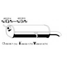 505116 ERNST Глушитель выхлопных газов конечный